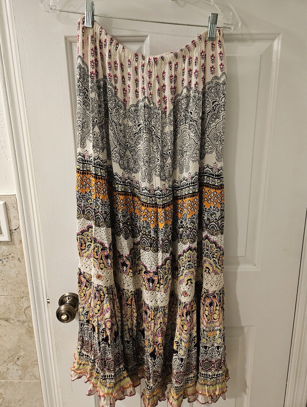Forbidden Los Angeles Paisley Boho Skirt S